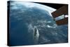 View of planet Earth from space showing East coast and Massachusetts, USA-null-Stretched Canvas