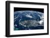 View of planet Earth from space showing Florida, USA-null-Framed Photographic Print