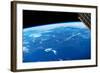 View of planet Earth from space showing New England and North Atlantic Ocean, USA-null-Framed Photographic Print