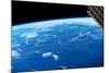 View of planet Earth from space showing New England and North Atlantic Ocean, USA-null-Mounted Photographic Print