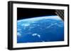 View of planet Earth from space showing New England and North Atlantic Ocean, USA-null-Framed Photographic Print