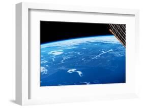 View of planet Earth from space showing New England and North Atlantic Ocean, USA-null-Framed Photographic Print