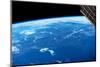 View of planet Earth from space showing New England and North Atlantic Ocean, USA-null-Mounted Photographic Print
