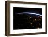 View of planet Earth from space showing night over Texas, USA-null-Framed Photographic Print