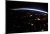 View of planet Earth from space showing night over Texas, USA-null-Mounted Photographic Print