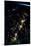 View of planet Earth from space showing night time over American Northeast area-null-Mounted Photographic Print