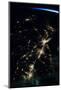 View of planet Earth from space showing night time over American Northeast area-null-Mounted Photographic Print