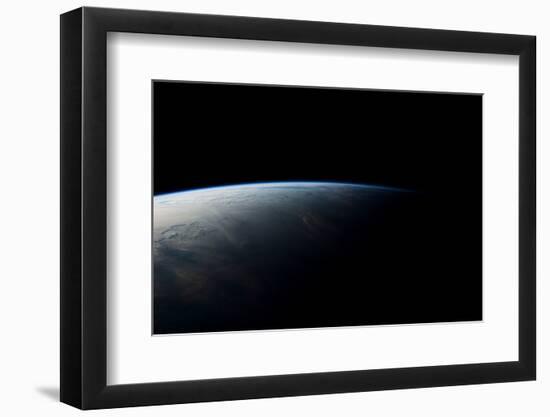 View of planet Earth from space showing North Pacific Ocean and USA-null-Framed Photographic Print