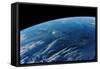 View of planet Earth from space showing South Korea region-null-Framed Stretched Canvas