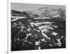 View Of Plateau Snow Covered Mountain In Bkgd "Long's Peak Rocky Mountain NP" Colorado. 1933-1942-Ansel Adams-Framed Art Print