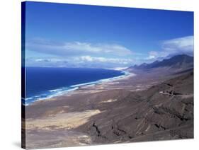 View of Playa De Cofete, Jandia Peninsula, Fuerteventura, Canary Islands, Spain, Atlantic, Europe-Nigel Francis-Stretched Canvas