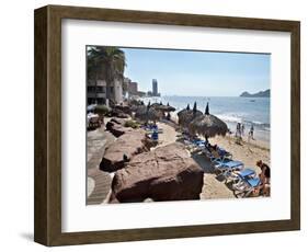 View of Playa Gaviotas at the El Cid Resort, Mazatlan, Mexico-Charles Sleicher-Framed Photographic Print