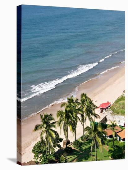 View of Playa Gaviotas from the El Cid El Moro Hotel, Mazatlan, Mexico-Charles Sleicher-Stretched Canvas