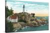 View of Point Atkinson Lighthouse - Vancouver, BC, Canada-Lantern Press-Stretched Canvas