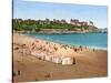 View of Pointe De La Malouine from the Plage De L'Ecluse, Dinard, 1890-1900-null-Stretched Canvas