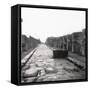 View of Pompeii Street-null-Framed Stretched Canvas