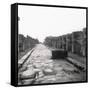 View of Pompeii Street-null-Framed Stretched Canvas