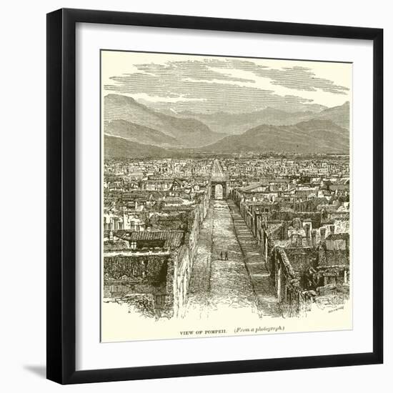 View of Pompeii-null-Framed Premium Giclee Print