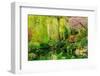 View of pond in garden, Butchart Gardens, Vancouver Island, British Columbia, Canada-Pete Saloutos-Framed Photographic Print