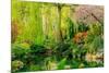 View of pond in garden, Butchart Gardens, Vancouver Island, British Columbia, Canada-Pete Saloutos-Mounted Photographic Print