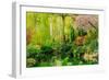 View of pond in garden, Butchart Gardens, Vancouver Island, British Columbia, Canada-Pete Saloutos-Framed Photographic Print