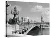 View of Pont Alexander III Bridge Scene-Philip Gendreau-Stretched Canvas