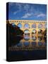 View of Pont Du Gard Bridge, Gardon River, Languedoc, France-David Barnes-Stretched Canvas