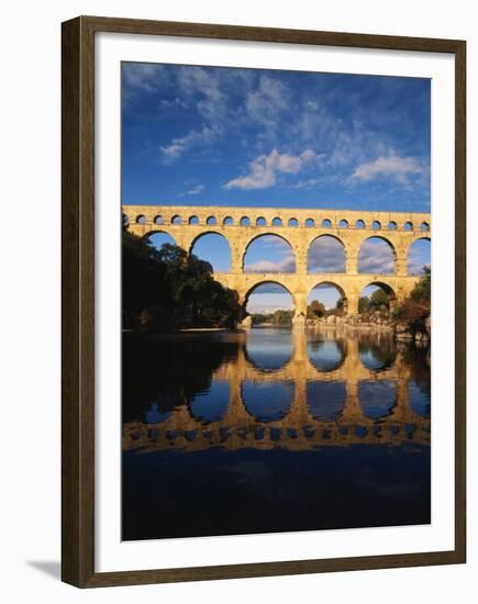 View of Pont Du Gard Bridge, Gardon River, Languedoc, France-David Barnes-Framed Premium Photographic Print