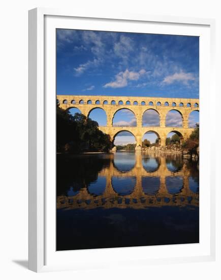 View of Pont Du Gard Bridge, Gardon River, Languedoc, France-David Barnes-Framed Premium Photographic Print