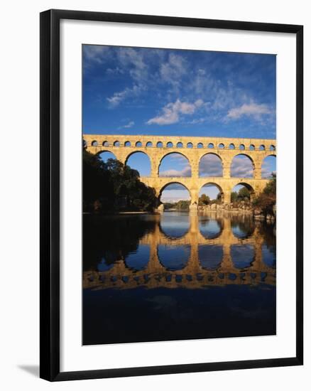 View of Pont Du Gard Bridge, Gardon River, Languedoc, France-David Barnes-Framed Photographic Print