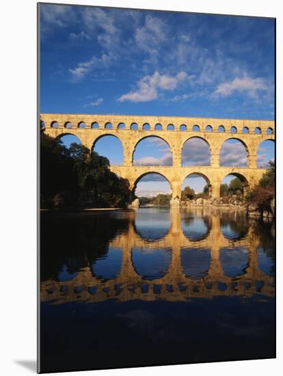 View of Pont Du Gard Bridge, Gardon River, Languedoc, France-David Barnes-Mounted Photographic Print