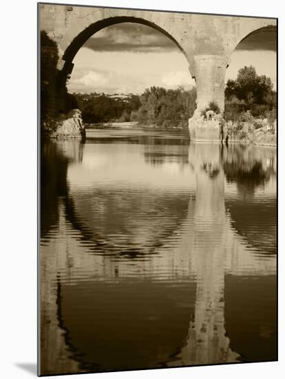 View of Pont Du Gard Bridge, Gardon River, Languedoc, France-David Barnes-Mounted Premium Photographic Print