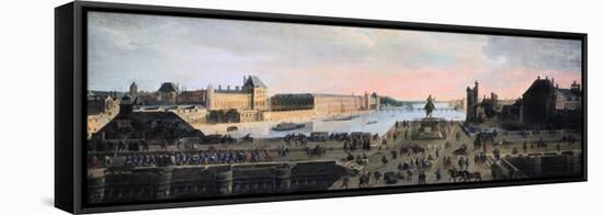 View of Pont Neuf, Paris, C1635-null-Framed Stretched Canvas