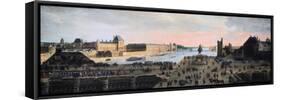 View of Pont Neuf, Paris, C1635-null-Framed Stretched Canvas