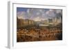 View of Pont Neuf with the Carriage Race of King Louis XIV, 1665-null-Framed Giclee Print