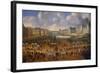 View of Pont Neuf with the Carriage Race of King Louis XIV, 1665-null-Framed Giclee Print