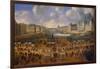 View of Pont Neuf with the Carriage Race of King Louis XIV, 1665-null-Framed Giclee Print