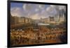 View of Pont Neuf with the Carriage Race of King Louis XIV, 1665-null-Framed Giclee Print