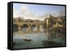 View of Ponte Sisto-Gaspar van Wittel-Framed Stretched Canvas