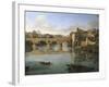 View of Ponte Sisto-Gaspar van Wittel-Framed Giclee Print