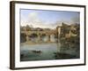 View of Ponte Sisto-Gaspar van Wittel-Framed Giclee Print