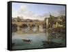 View of Ponte Sisto-Gaspar van Wittel-Framed Stretched Canvas