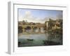 View of Ponte Sisto-Gaspar van Wittel-Framed Premium Giclee Print