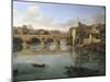 View of Ponte Sisto-Gaspar van Wittel-Mounted Premium Giclee Print