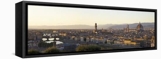 View of Ponte Vecchio-Peter Barritt-Framed Stretched Canvas