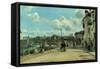 View of Pontoise: Quai Au Pothuis, 1868-Camille Pissarro-Framed Stretched Canvas