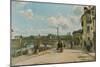 View of Pontoise (Quai du Pothuis). 1868-Camille Pissarro-Mounted Giclee Print