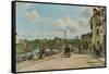 View of Pontoise (Quai du Pothuis). 1868-Camille Pissarro-Framed Stretched Canvas