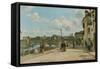 View of Pontoise (Quai du Pothuis). 1868-Camille Pissarro-Framed Stretched Canvas