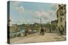 View of Pontoise (Quai du Pothuis). 1868-Camille Pissarro-Stretched Canvas